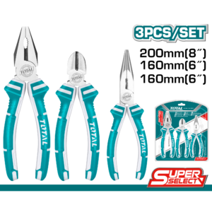 Total 3 Piece Combination Plier set -8 Inch