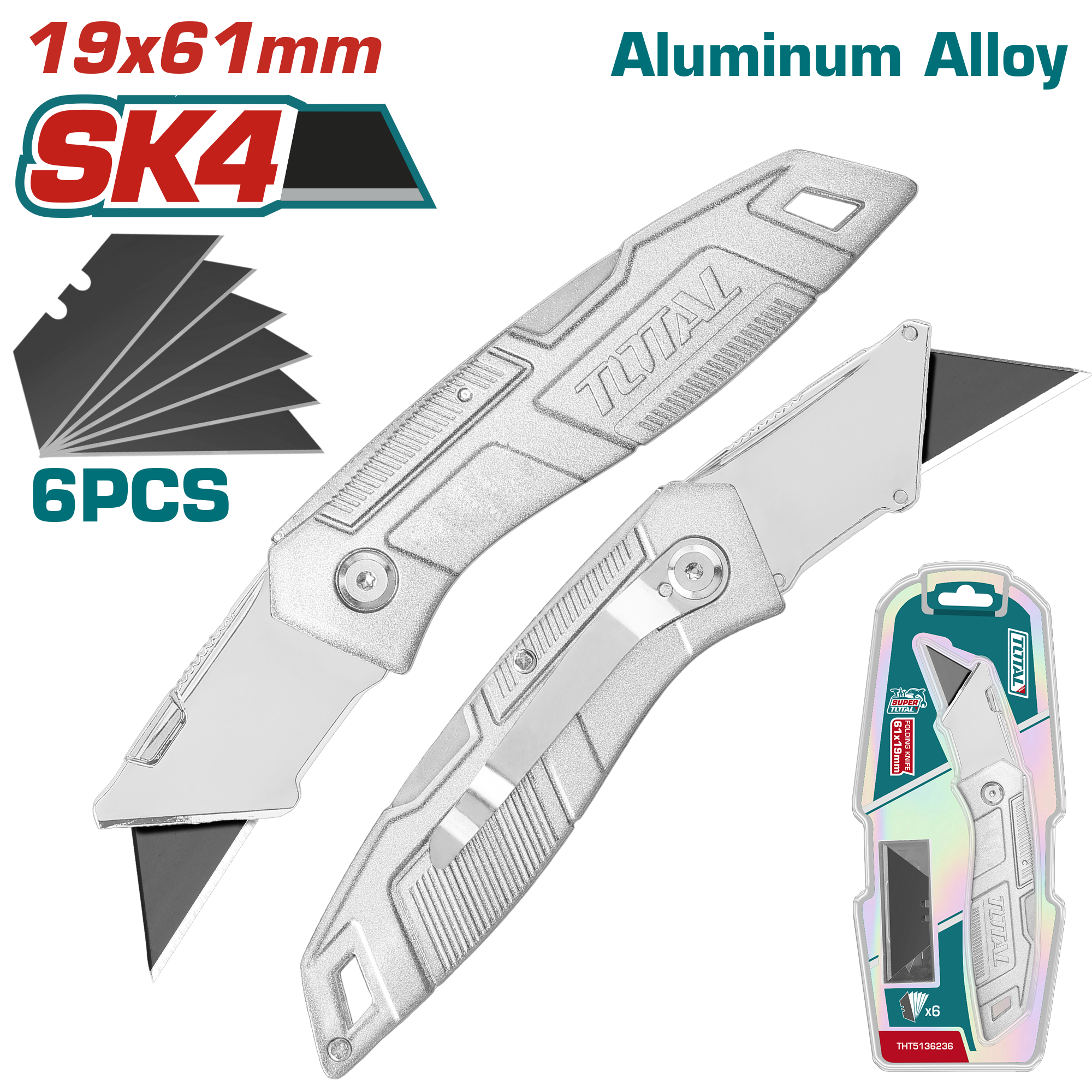 Total Folding Knife with 5 pcs Blades